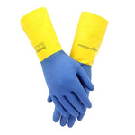 10 Pairs 1 Set Gloves Neoprene Rubber Chemical Resistant Gloves Lined With Flocking Acid And Alkali Liquid Solvent Resistant Gloves