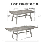 Outdoor Table And Chair Courtyard Telescopic Table Villa Garden Plastic Wood Table And Chair Combination Outdoor Balcony Seat