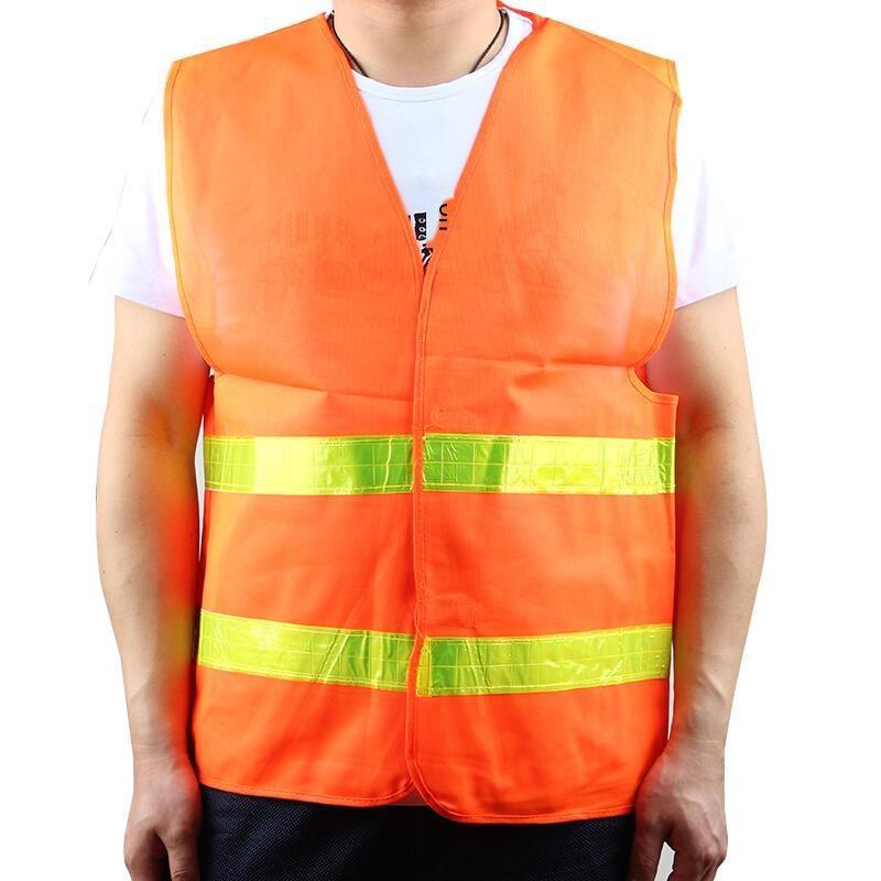 15 Pieces Orange Red Cloth Reflective Vest For Night Riding High Visibility Reflective Vest Safety Working Vest