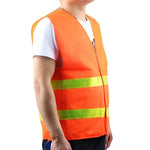 15 Pieces Orange Red Cloth Reflective Vest For Night Riding High Visibility Reflective Vest Safety Working Vest