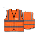 Reflective Clothing Multi Pocket Worker's Orange Free Size