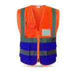 Engineering Construction Vest Reflective Vest Construction Road Administration Reflective Vest Vehicle Safety Vest Traffic Warning Clothing Ventilation Net Transparent Fluorescent Yellow