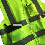 Reflective Vest Multi Bag Sanitation Road Administration Construction Site Reflective Vest Vehicle Safety Command Duty Rescue Night Run Riding Vest