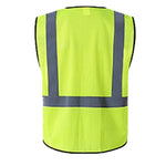 Mesh Reflective Vest Construction Sanitation Reflective Clothing Riding Vest Breathable Printable Fluorescent Yellow Size L