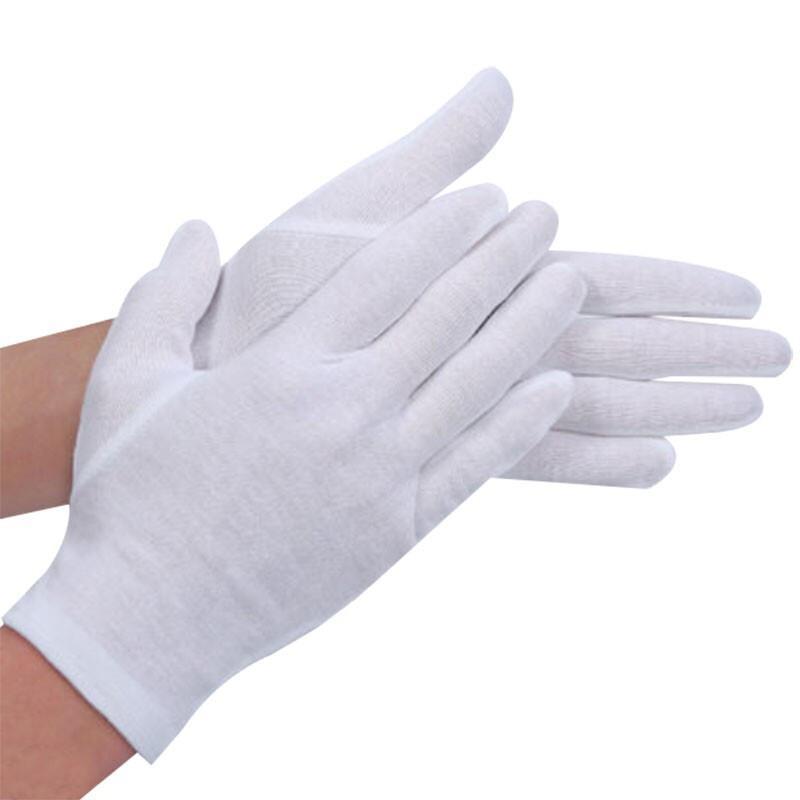 12 Pairs*6 Yarn Gloves White Ceremonial Gloves White Cotton Gloves