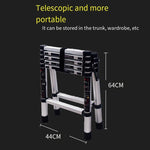 Telescopic Ladder, Folding Herringbone Ladder, Multi-functional Aluminum Alloy Engineering Ladder, Thickened Five Step Lifting And Climbing Mobile Stairs