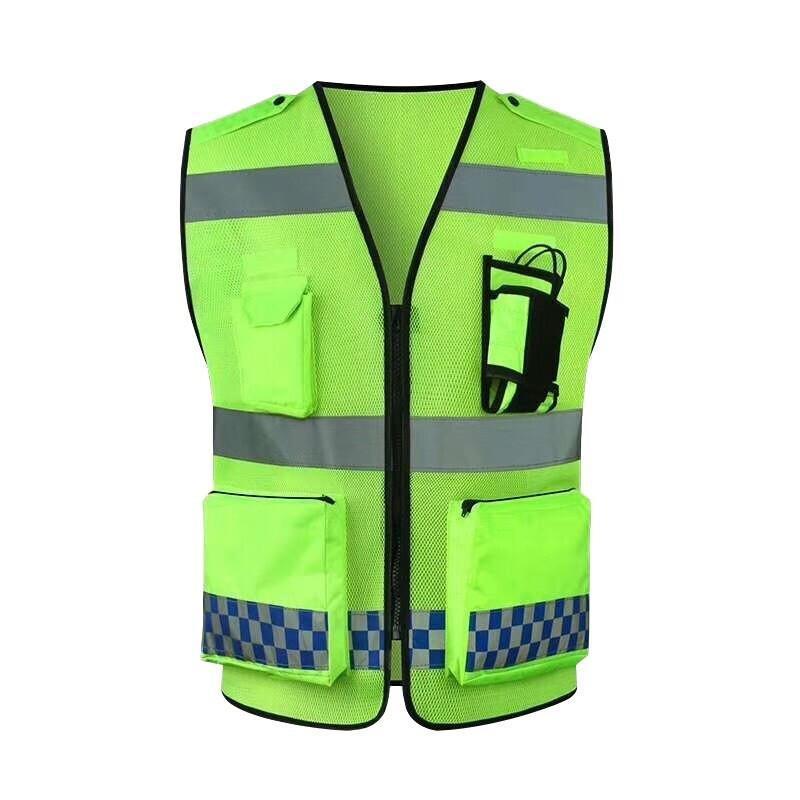 Mesh Safety Vest Reflective Working Vest Breathable Safety Vest Fluorescent Yellow Protective Gear Waistcoat
