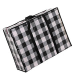 Woven Bag Moving Bag Thickened Oxford Cloth Luggage Packing Bag Waterproof Storage Snake Skin Bag 50 * 32 * 24 cm Black Square 10 Packs