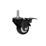 3 Inch Office Chair Furniture Wheel Mute Diamond Wheel Black Caster 3 Inch Universal Brake Wheel