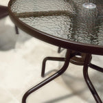 Outdoor Balcony Table And Chair Imitation Rattan Chair Five Piece Suit Combination Iron Coffee Furniture Outdoor Balcony Leisure Table And Chair