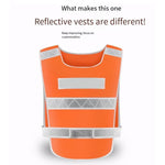 Reflective Vest High Visibility Safety Vest Traffic Riding Safety Warning Vest Environmental Sanitation Construction Safety Suit - Fluorescent Orange