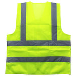 Multi Pocket Safety Vest Reflective Vest for Sanitation Road Construction Rescue Night Runing Riding - Fluorescent Yellow