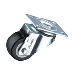 1.5-inch Plate Swivel Caster Wheels 4PCS Medium Light Universal Wheels Movable Black Polyurethane (PU) Casters - 4PCS