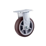 C13-6 Inch Fixed Coffee Color Synthetic Rubber (TPR) Caster Heavy Directional Wheel 4 Sets / Set