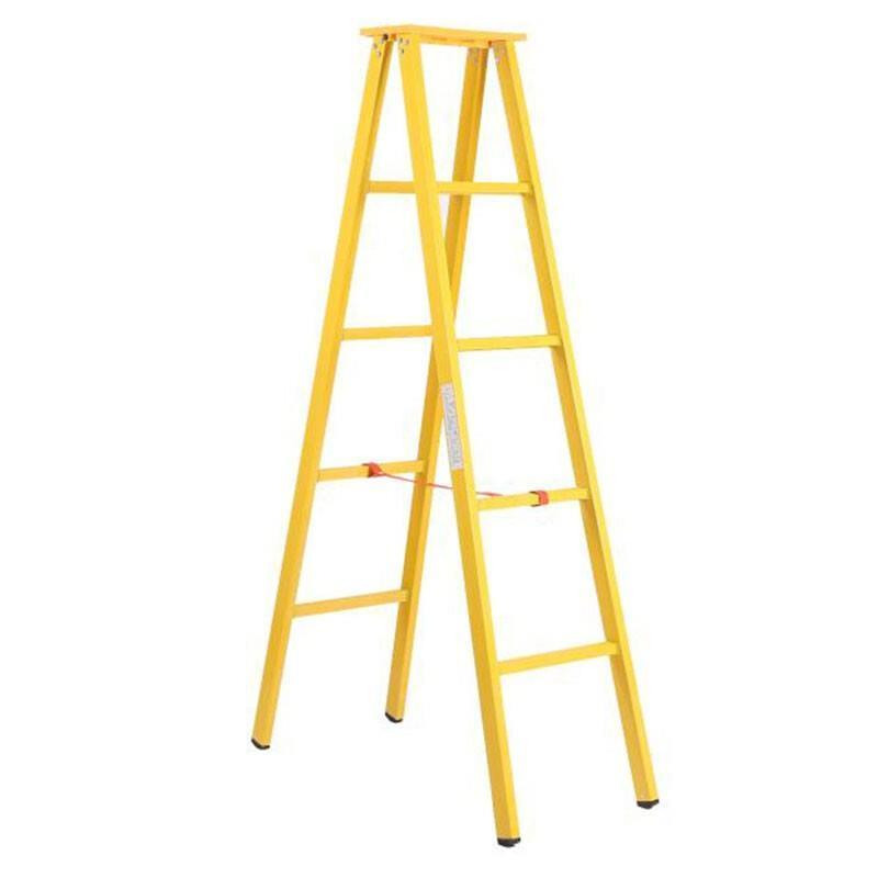 Safety Ladder Herringbone Ladder A-Type 2m Yellow  FRP Material Non-slip