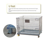 Storage Cage Steel Shelf Folding Logistics Turnover Basket Iron Frame Storage Cage Car 1000 * 800 * 840mm Wire Diameter 4.8mm