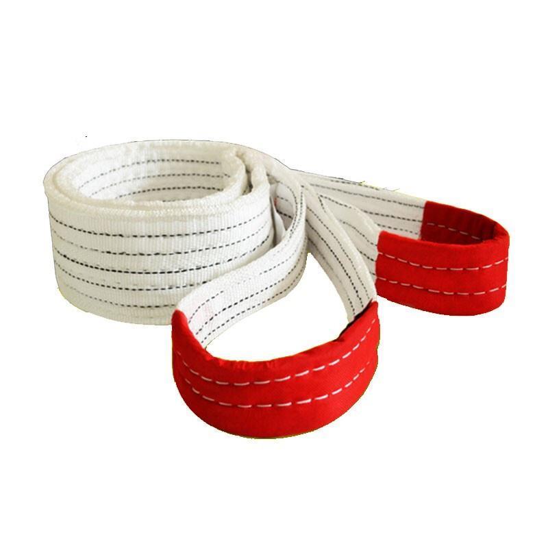 White Trailer Rope Flat Sling Heavy Duty Leash 2t 6m