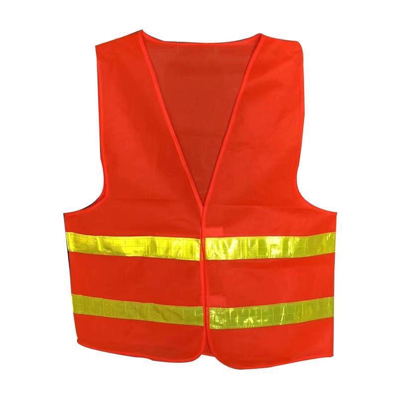 15 Pieces Reflective Vest Shoulder Strap Vest Orange High Visibility Reflective Vest Safety Working Vest