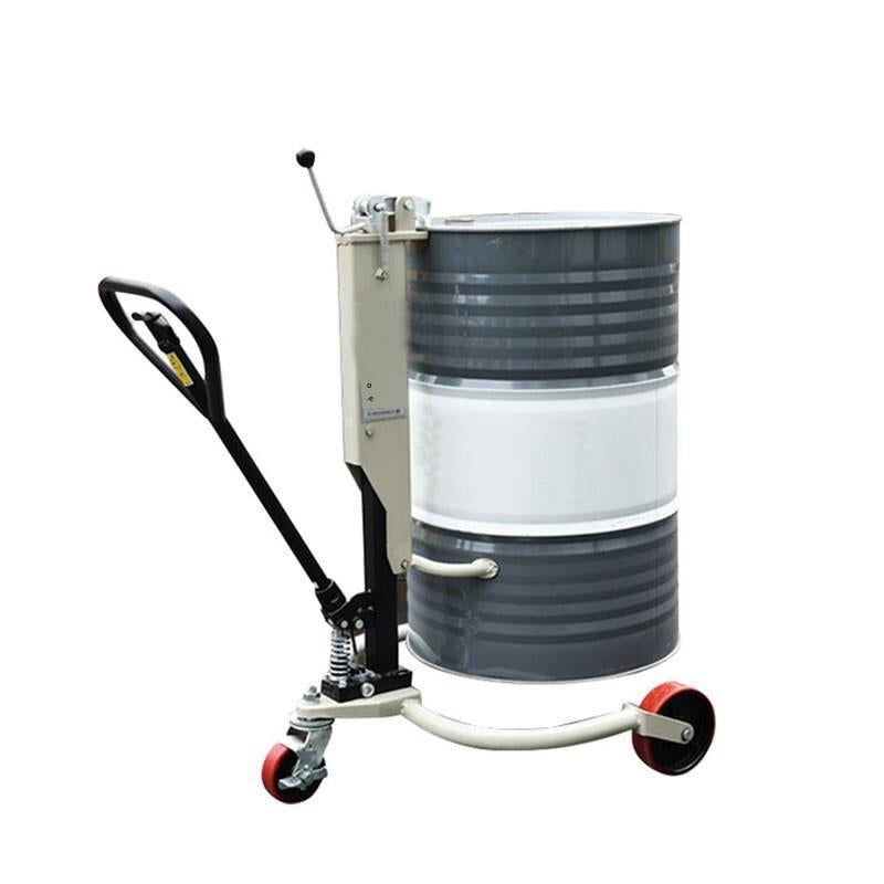 Hydraulic Oil Drum Carrier Manual Trolley Loading And Unloading Forklift 350kg Lifting Truck Transport Truck Iron Plastic Oil Drum General Purpose Vehicle