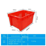 Plastic Dislocation Turnover Basket Rectangular Thickened Fruit Large Vegetable Wholesale Frame Logistics Turnover Basket 630 * 420 * 315 mm Red