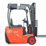 Electric Forklift  Three Fulcrum Four Wheel Counterweight Electric Lift Stacker   Load 1.2 t, Rise 3 Meters