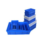 Turnover Box Storage Box Material Box Storage Box 575 * 370 * 286mm White And Blue