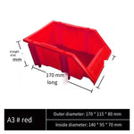 15 Pcs Red Parts Box Plastic Combined Material Box Assembly Component Box Screw Box Tool Box Oblique 170 * 115 * 80mm