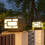 Solar Wall Column Head Lamp Outdoor Courtyard Gate Column Lamp Household Villa Garden Outdoor Waterproof Chinese LED Exterior Wall Lamp