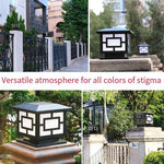 Solar Wall Column Head Lamp Outdoor Courtyard Gate Column Lamp Household Villa Garden Outdoor Waterproof Chinese LED Exterior Wall Lamp