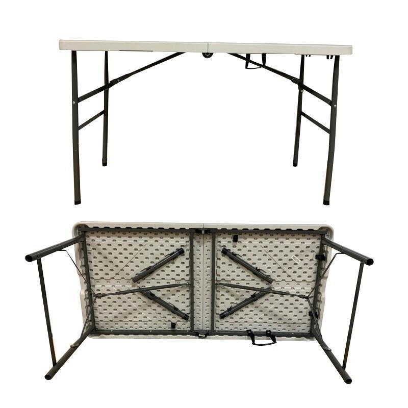 183*76*74cm White Blow Molding Table Folding Table Portable Long Table Stall Table Outdoor Folding Table And Chair
