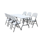 183*76*74cm White Blow Molding Table Folding Table Portable Long Table Stall Table Outdoor Folding Table And Chair