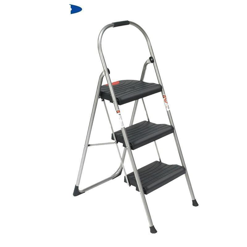 1.18m Iron Three-step Ladder, Climbing Ladder, Multi-function Shelf Ladder, Bearing Capacity 102kg
