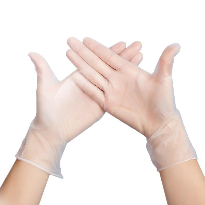 100 Boxed Small Disposable Gloves PVC /TPE Transparent Protective Gloves Thickened High Quality Gloves