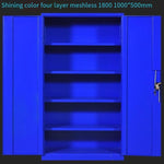 Blue Four Layer Gridless 1800 * 1000 * 500MM Heavy Metal Tool Cabinet Thickened Sheet Iron Cabinet With Drawer