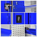 Blue Four Layer Gridless 1800 * 1000 * 500MM Heavy Metal Tool Cabinet Thickened Sheet Iron Cabinet With Drawer