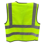 Reflective Vest Multi Pocket Fluorescent Green 10 Pieces / Pack