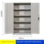 4 Layer Plate Meshless 1000 * 500 * 1800MM Heavy Duty Tool Cabinet Gray Storage Cabinet Hardware Tool Storage Cabinet