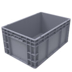 Grey EU Series Turnover Box Rectangular Thickened Plastic Logistics Box Auto Parts Box Aquaculture Fish Turtle Box Storage Sorting Box