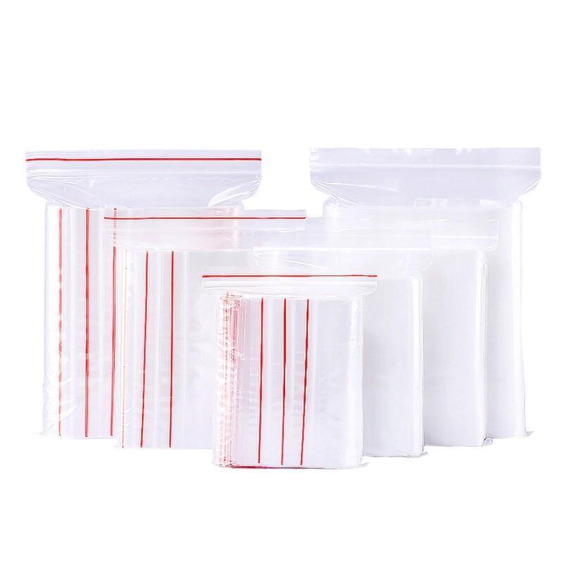 6*200 Pieces Self Sealing PE Transparent Bag Plastic Packaging Bag Thickened