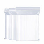 100 Pieces Disposable PE 12 Thread Self Sealing Bag Thickened Transparent Sealed Bag Zipper Bag Sample Storage Bag