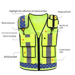 Multifunctional Duty Vest Reflective Vest Without Printed Comfortable Breathable And Highly Reflective Fluorescent Yellow