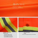 Reflective Vest Sanitary Waistcoat Reflective Safety Vest Work Clothing for Cleaning Workers Highway Construction- Orange with Hat