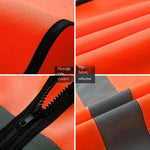 Orange Red Reflective Safety Vest For Traffic Sanitation Construction Workers