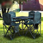 Folding Table And Chair Set Outdoor Courtyard Balcony Outdoor Table Portable Barbecue Advertising Table And Chair Five Piece Set Combination