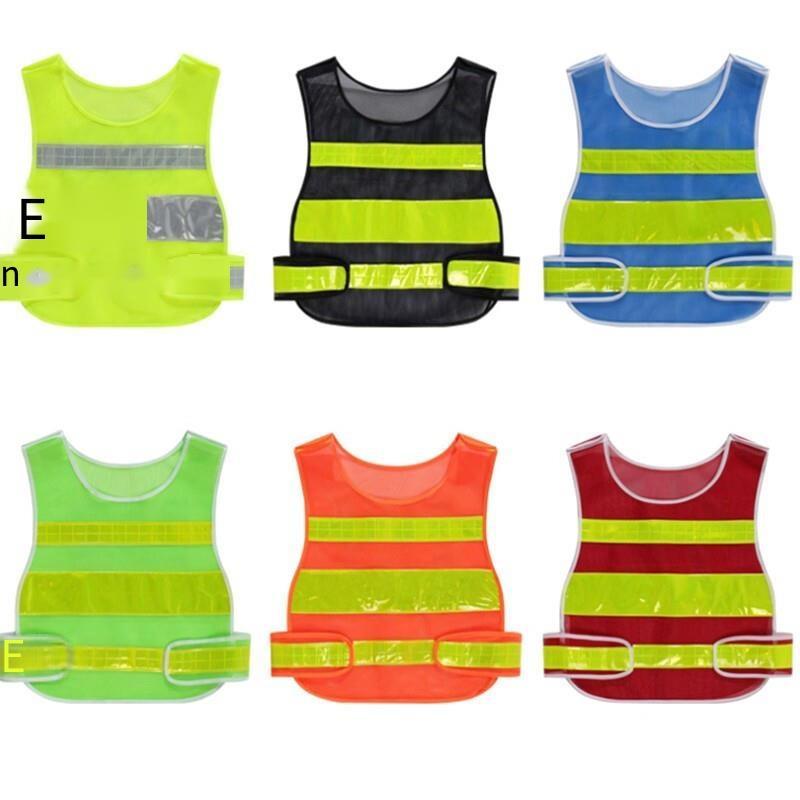 6 Pieces Body Protection Reflective Vest Multi Pocket Construction Sanitation Garden Building Night Vest Multi Color