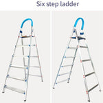 1.3m Aluminum Alloy Five Step Ladder Folding Ladder Herringbone Ladder Working Height Maximum Load 100kg