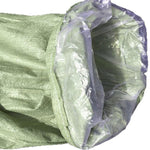 Green 110*140 (100 Pack) Plastic Covered Woven Bag With Inner Lining Snake Skin Bag