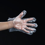 Disposable Transparent Plastic Gloves (1000 Pieces) PE Film Gloves For Household Cleaning Baked Oil Hair Dye Gloves