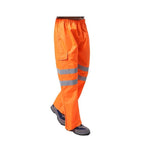 Regular Fluorescent Rain Pants Automobile Manufacturing Construction Transportation Medical Decoration Fluorescent Orange Size S-3 XL