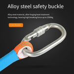 Single Large Hook Safety Rope 5m Connecting Rope Electrical Work Safety Rope Construction Outdoor Fall Prevention Safety Ropes with Buffer Bag